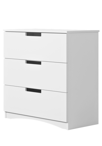 Classic barnbyr, med 3 ldor - vit laminat