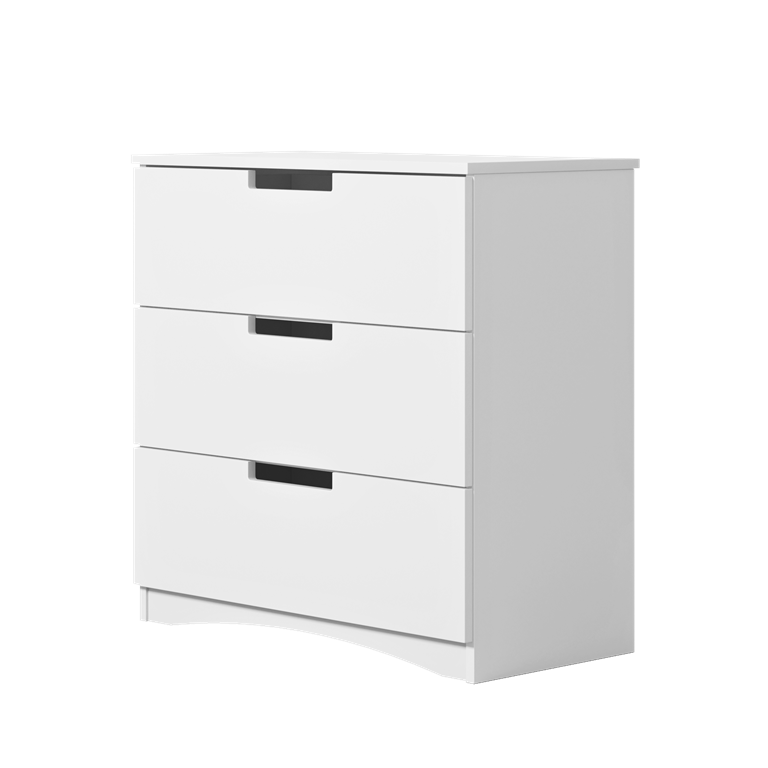 Classic barnbyr, med 3 ldor - vit laminat