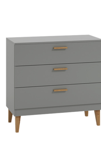 Kubi barnbyr, med 3 ldor - gr spnskiva och naturfärgad ek