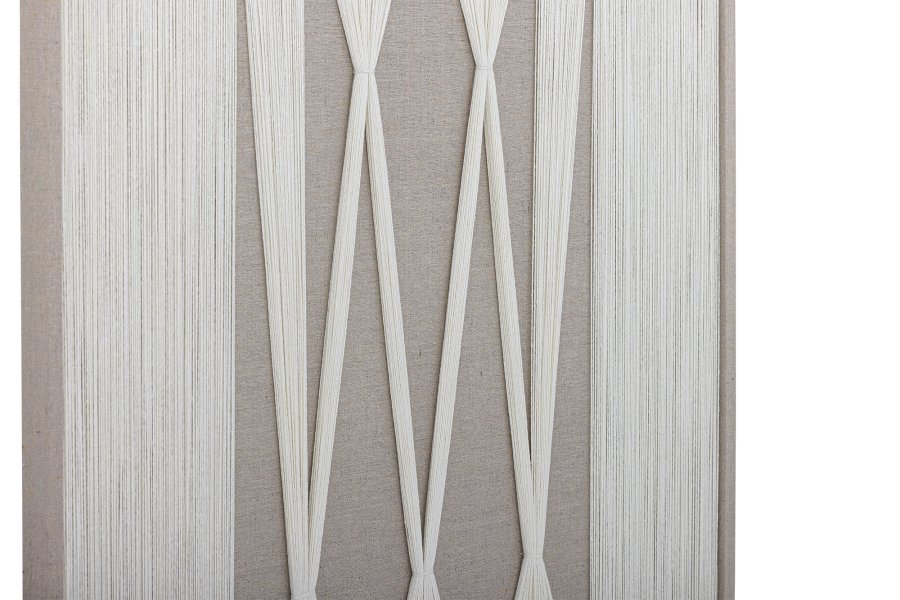 BLOOMINGVILLE Didder veggdekorasjon, firkantet - naturlig bomull (80x80)