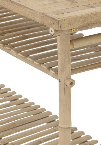 BLOOMINGVILLE Sole sidebord, med 2 hyller - naturlig bambus (100x40)