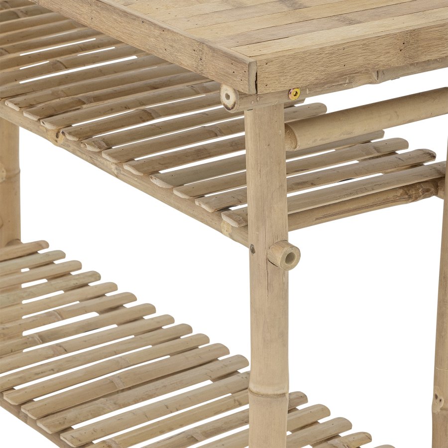 BLOOMINGVILLE Sole sidebord, med 2 hyller - naturlig bambus (100x40)