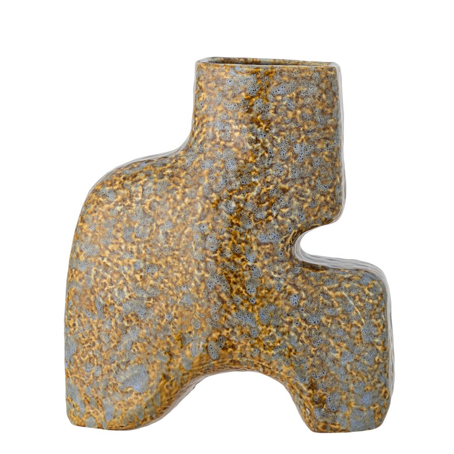 BLOOMINGVILLE Ollia Vase, Braun, Steingut