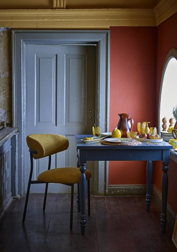 CREATIVE COLLECTION Bassy Esstisch, Blau, Kiefer (L80xH75xB80 cm)