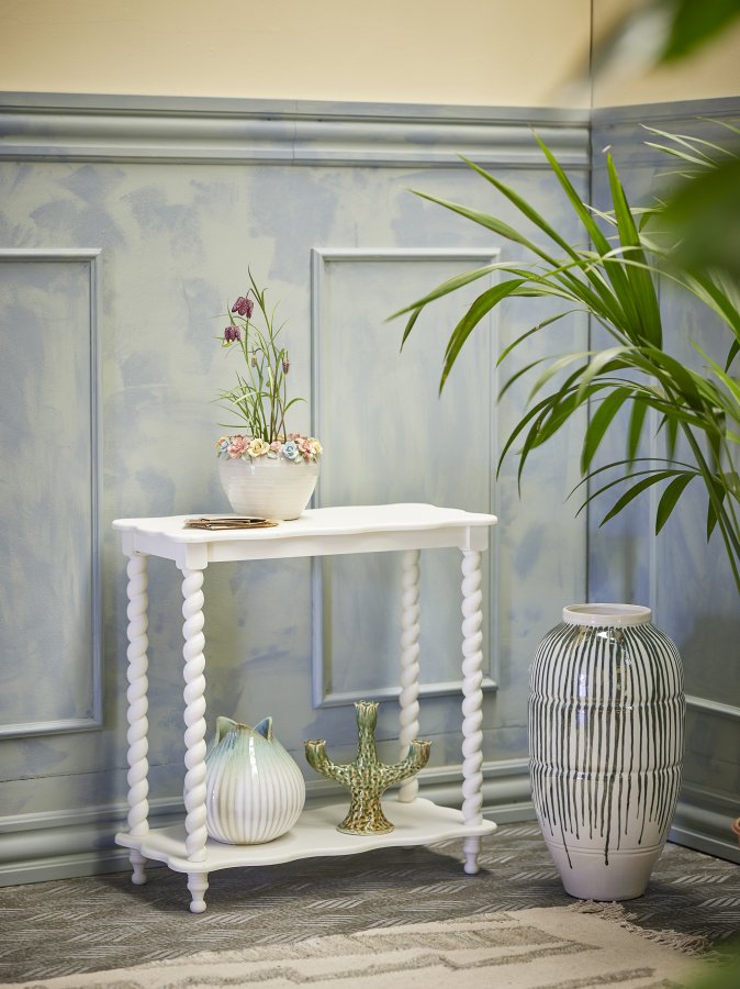 CREATIVE COLLECTION Bia Konsolentisch, Weiß, MDF (L60xH60xB30 cm)