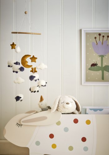 BLOOMINGVILLE MINI Dollynyckel, Vit, Polyester (D20xL75 cm)