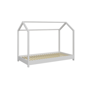 Bella juniorseng, uden madras - hvid fyrretr (160x80)