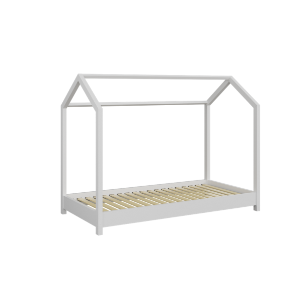 Bella juniorseng, uden madras - hvid fyrretr (180x80)