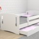Classic 2 Juniorbett, mit Matratze, Bettgitter, Schublade - weißes Laminat und MDF (160x80)