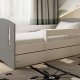 Classic 2 Juniorbett, mit Matratze, Bettgitter, Schublade - weiß-graues Laminat und MDF (160x80)