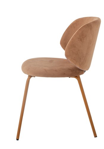 BLOOMINGVILLE Ponte spisestuestol - oransje resirkulert polyester og oransje metall