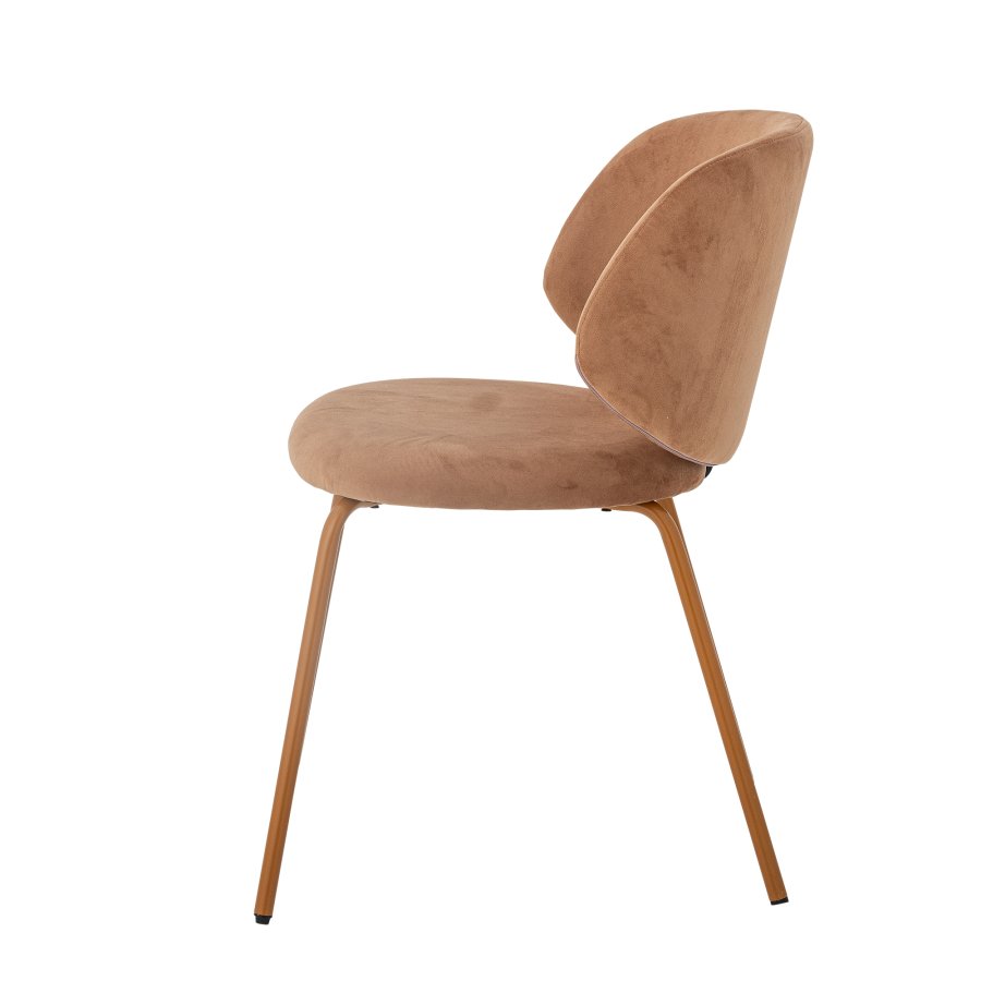 BLOOMINGVILLE Ponte spisestuestol - oransje resirkulert polyester og oransje metall