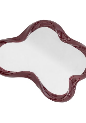 BLOOMINGVILLE Violeta Wandspiegel, Rot, Polyresin (L47xH61,5xB7 cm)