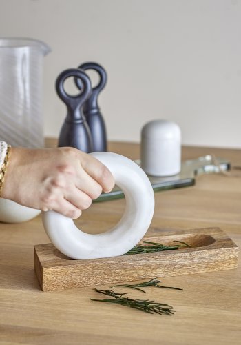 BLOOMINGVILLE Manuella Morter & Pestle, Natural, FSC 100 %, Mango