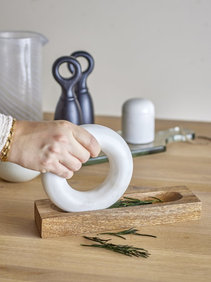 BLOOMINGVILLE Manuella Morter & Pestle, Natural, FSC 100 %, Mango