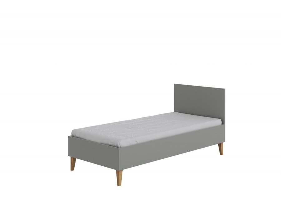 Kubi juniorseng, inkl. spaltebunn, uten madrass - gr sponplater og eik (180x80)