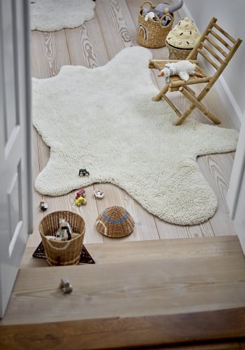 BLOOMINGVILLE MINI Bärenteppich, Weiß, Wolle (L200xB140 cm)