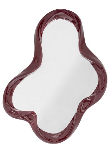 BLOOMINGVILLE Violeta Wandspiegel, Rot, Polyresin (L47xH61,5xB7 cm)