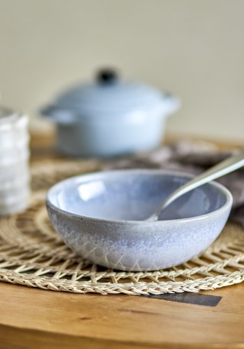 BLOOMINGVILLE Paula frokostsett - bltt steinty (sett med 12)