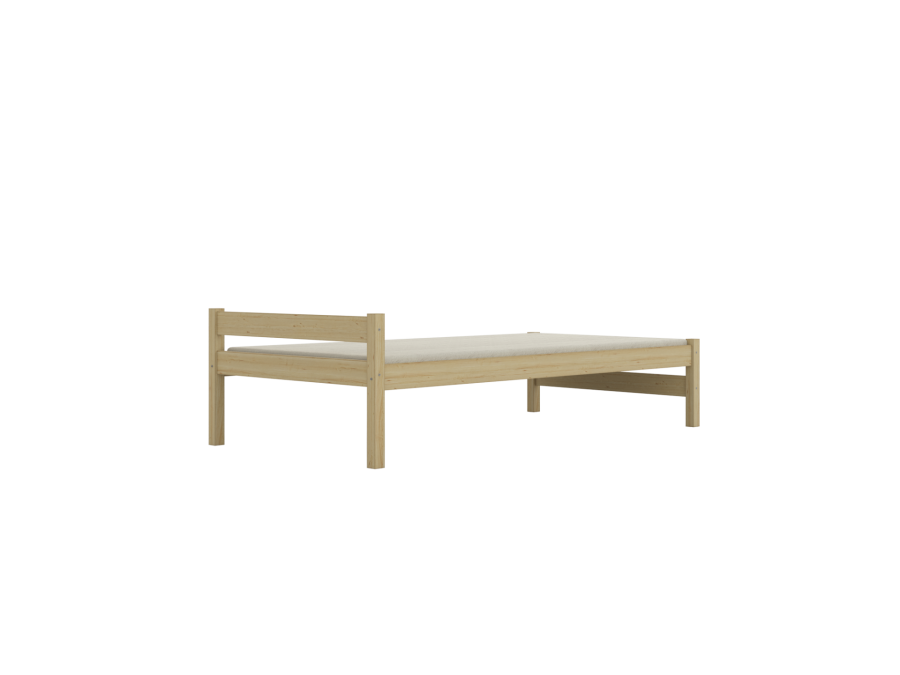 KOCOT KIDS Aleks Bett  natur, unlackiert, ohne Schubladen und ohne Matratze 200/80