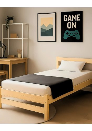 KOCOT KIDS Aleks Bett  natur, unlackiert, ohne Schubladen und ohne Matratze 180/90