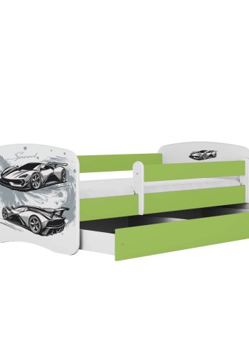 KOCOT KIDS Bett babydreams grün Sportwagen ohne Schublade mit Matratze 180/80