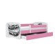 KOCOT KIDS Seng babydreams rosa sportsbil uten skuff med madrass 140/70