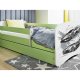 KOCOT KIDS Bett babydreams grün Sportwagen mit Schublade mit Matratze 140/70
