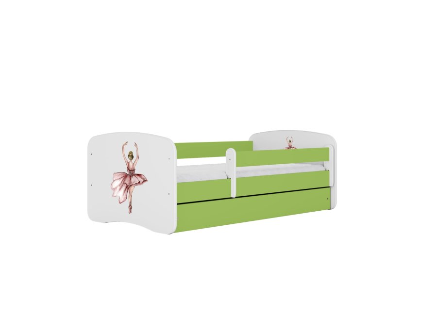 KOCOT KIDS Bett babydreams green dancer mit Schublade und Matratze 160/80