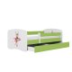 KOCOT KIDS Bett babydreams green dancer ohne Schublade mit Matratze 180/80