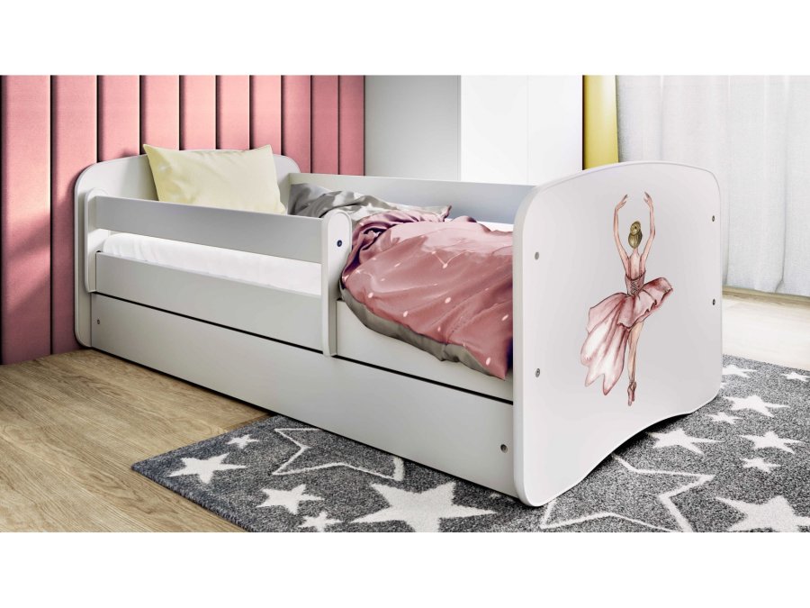 KOCOT KIDS Bett babydreams weiß dancer ohne Schublade mit Matratze 160/80
