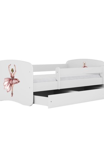 KOCOT KIDS Bett babydreams weiß dancer ohne Schublade mit Matratze 140/70
