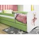 KOCOT KIDS Bett babydreams green dancer mit Schublade und Matratze 140/70