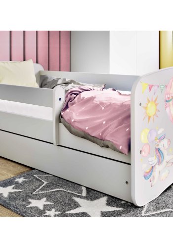 KOCOT KIDS Bett babydreams white balloon ohne Schublade mit Matratze 180/80