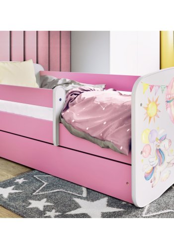 KOCOT KIDS Seng babydreams rosa ballong med skuff med madrass 140/70