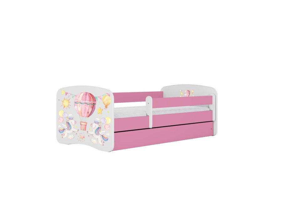 KOCOT KIDS Seng babydreams rosa ballong uten skuff med madrass 160/80
