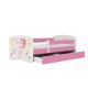 KOCOT KIDS Seng babydreams rosa ballong med skuff med madrass 160/80