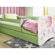 KOCOT KIDS Bett babydreams grüner Ballon mit Schublade mit Matratze 140/70