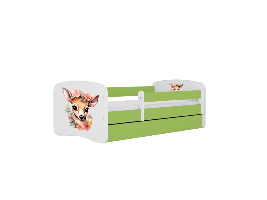 KOCOT KIDS Bett babydreams green bambi ohne Schublade mit Matratze 160/80