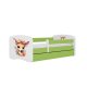 KOCOT KIDS Bett babydreams green bambi mit Schublade mit Matratze 160/80