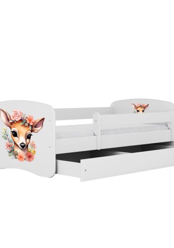 KOCOT KIDS Bett babydreams weiß Bambi mit Schublade mit Matratze 180/80