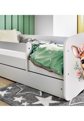 KOCOT KIDS Bett babydreams weiß Bambi mit Schublade mit Matratze 180/80