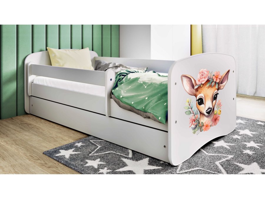KOCOT KIDS Bett babydreams weiß Bambi mit Schublade mit Matratze 180/80