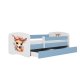 KOCOT KIDS Bett babydreams blue bambi mit Schublade mit Matratze 140/70