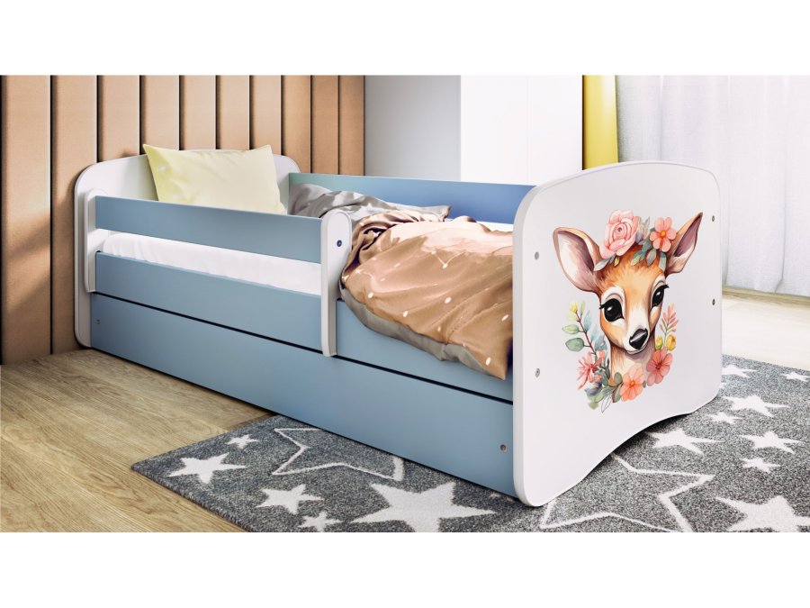 KOCOT KIDS Bett babydreams blue bambi mit Schublade mit Matratze 180/80