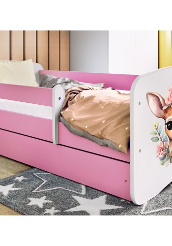 KOCOT KIDS Seng babydreams rosa bambi med skuff med madrass 160/80