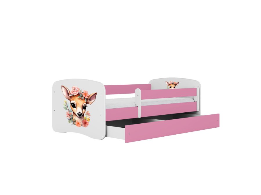 KOCOT KIDS Seng babydreams rosa bambi med skuff med madrass 180/80