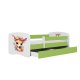 KOCOT KIDS Bett babydreams green bambi ohne Schublade mit Matratze 140/70