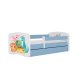 Babydreams juniorseng med sm dinosaurer, uten madrass, uten skuff - bl laminat (160x80)