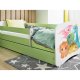 KOCOT KIDS Bett babydreams grün tiny dinos ohne Schublade mit Matratze 180/80